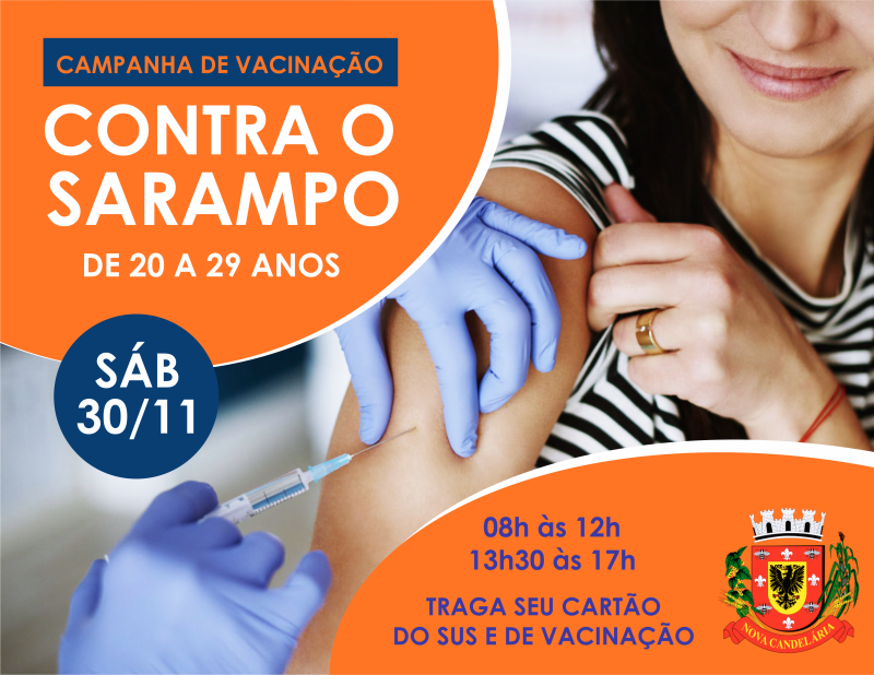 “DIA D” da Campanha Nacional de Vacinação contra o Sarampo será neste sábado